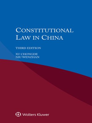 cover image of Constitutional Law in China